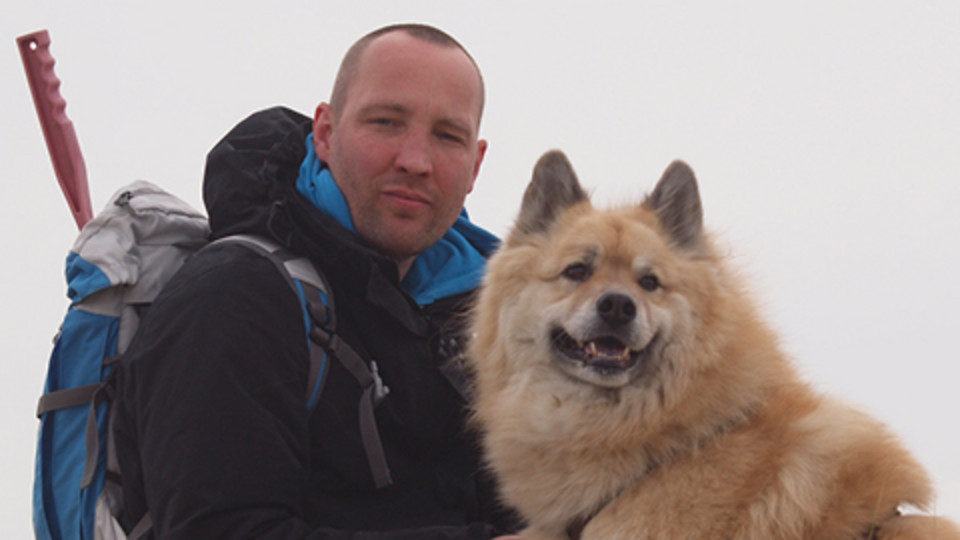 Sven Weiboldt with dog Sven Weiboldt with dog