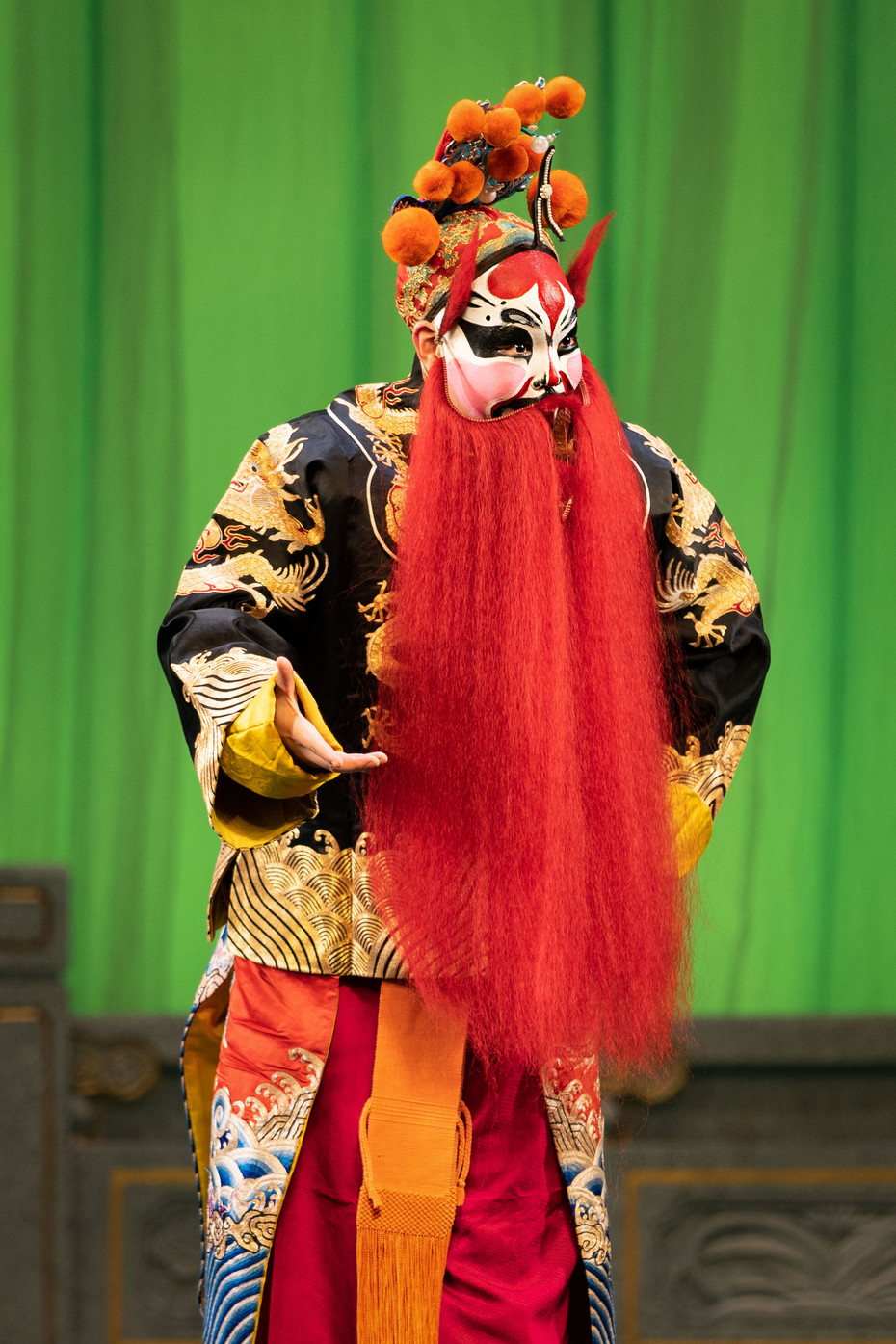 Peking Opera teenager Ding Hu on stage Peking Opera teenager Ding Hu on stage