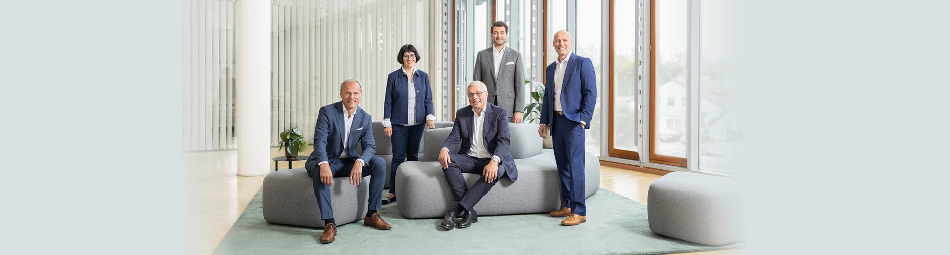 The executive leadership team of the PARI Group – Anja Zschernig, Jürgen Müller, Dr. Frank Bredl, Dr. Stefan Seemann, Derek Kish