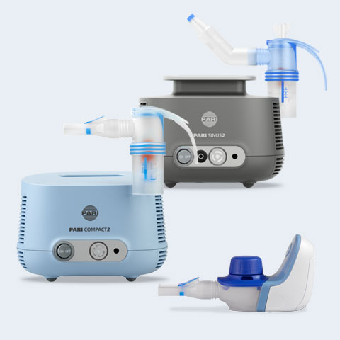 PARI offers specially optimised devices and solutions for inhalation