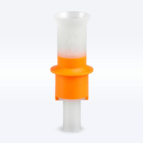 Orange nebulizer nozzle insert