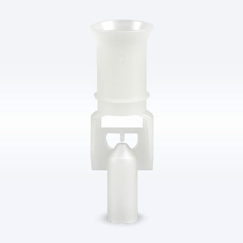 Transparent nebulizer nozzle insert